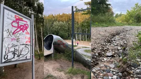 Zapomniany park z Budżetu Obywatelskiego popada w ruinę. Mieszkańcy są bezsilni