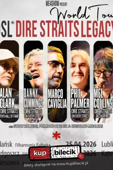 Dire Straits Legacy powraca do Polski - aż pięć koncertów w kwietniu 2026!