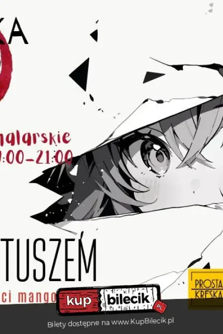 Malowanie przy winie w Aioli - Manga tuszem - rysowanie postaci mangowej w stylu retro